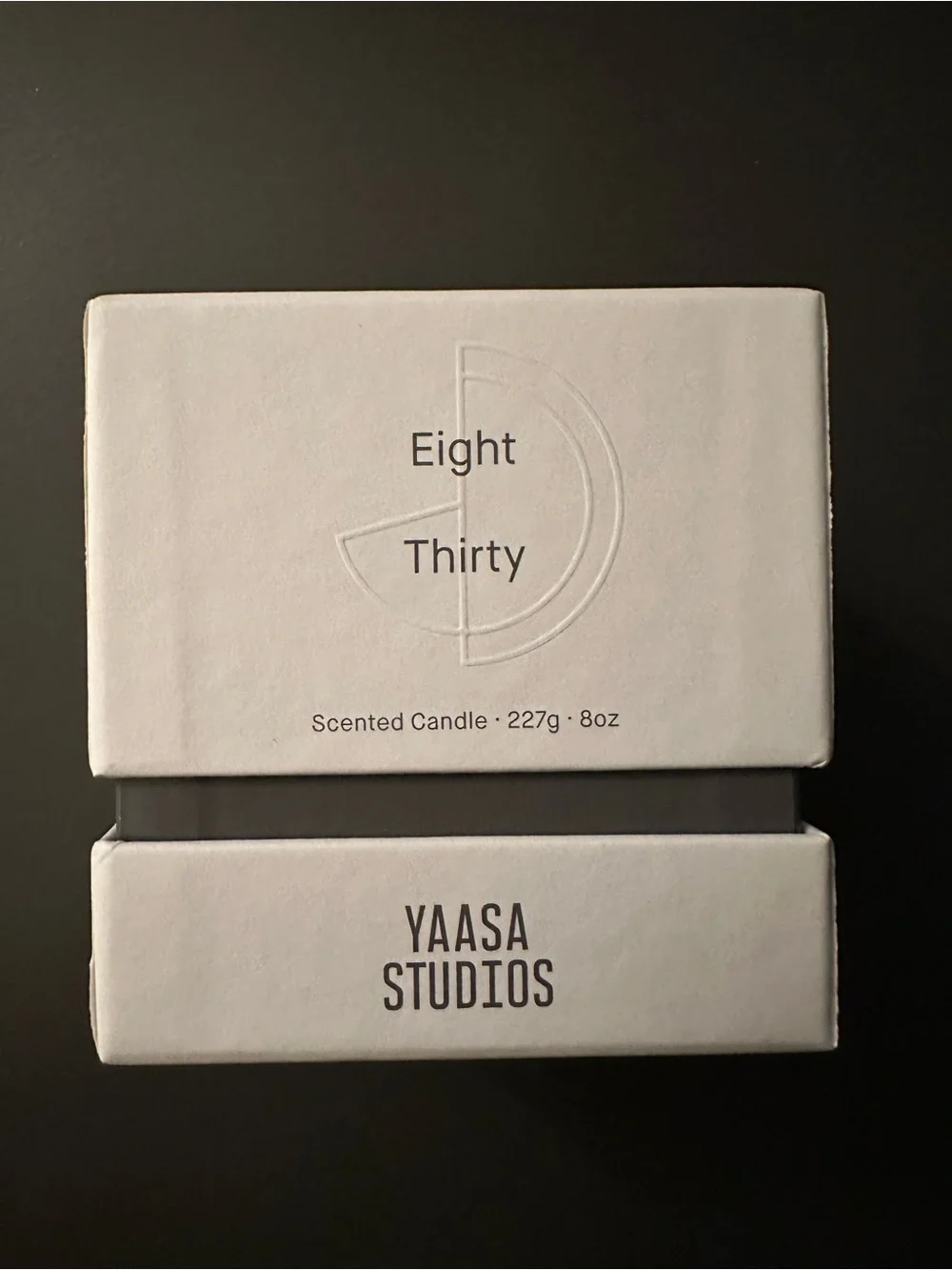 Yaasa Studios - Eight Thirty Scented Candle - Black Glass/Black Candle (Unused)